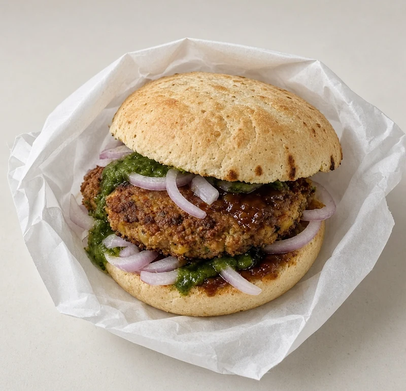 Burns Road Style Bun Kabab at Grill 'n' Cafe, Pakistani street food in East Credit, Mississauga
