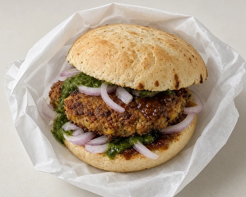 Burns Road Style Bun Kabab, halal Pakistani street food at Grill 'n' Cafe, Mississauga