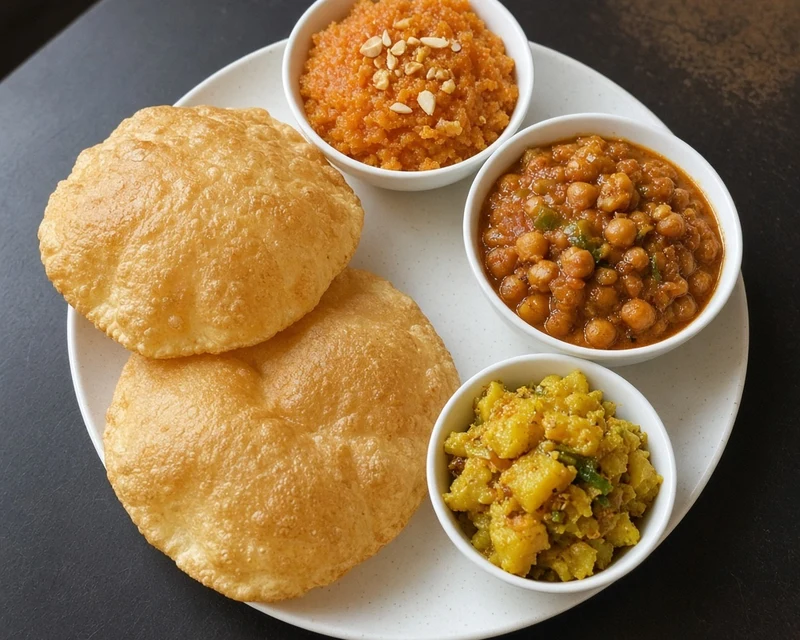 Halwa Poori weekend breakfast at Grill 'n' Cafe, Mississauga