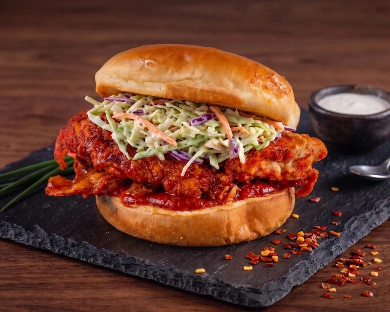 Nashville Crispy Chicken Burger, halal, at Grill 'n' Cafe in East Credit, Mississauga